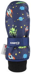 children's gloves KinetiXx Carlo Mini blue printed space