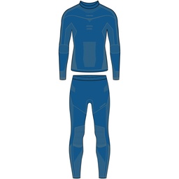 [500251455_1508] men's thermal underwear viking Gary Turtle Neck Bamboo blue/grey