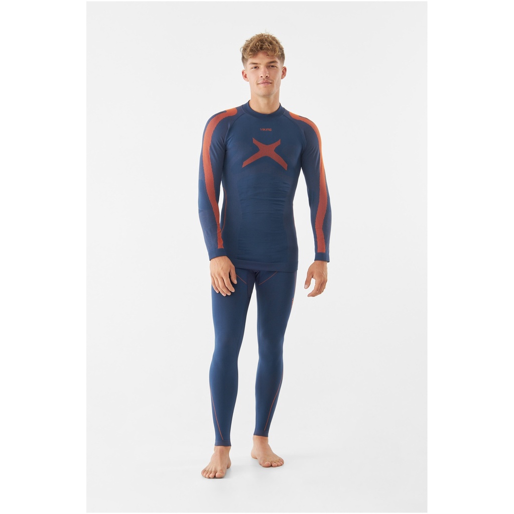 [500257756_1954] men's thermal underwear viking Primeone Man Set navy orange