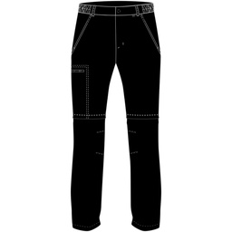 men's pants viking Rocklyn 2 in 1 Man black