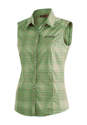 dámska košeľa MAIER SPORTS SANA SLEEVELESS green / rose check