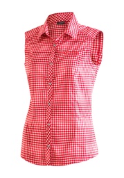 dámska košeľa MAIER SPORTS SANA SLEEVELESS red / rose check