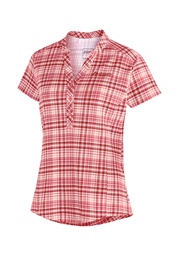 dámska košeľa MAIER SPORTS ENZ S/S W rose / red check