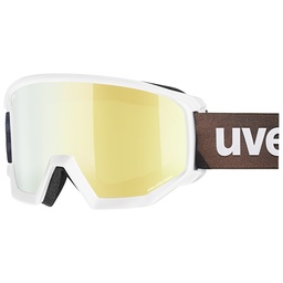 [5505271031] lyžiarske okuliare uvex athletic CV white matt/gold-green