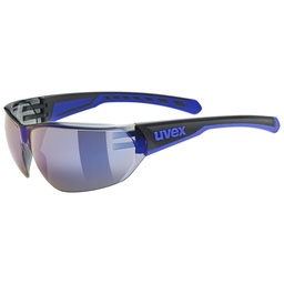 [5330822416] sunglasses uvex equate black-blue matt/ mirror blue