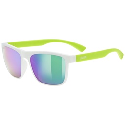 [5330775616] sunglasses uvex rookie white-lime matt/mirror green